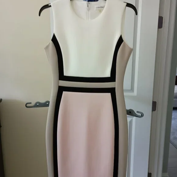 Calvin Klein | Dresses | Calvin Klein Blush And White Dress | Poshmark Calvin Klein | Dresses | Calvin Klein Blush And White Dress | Poshmark